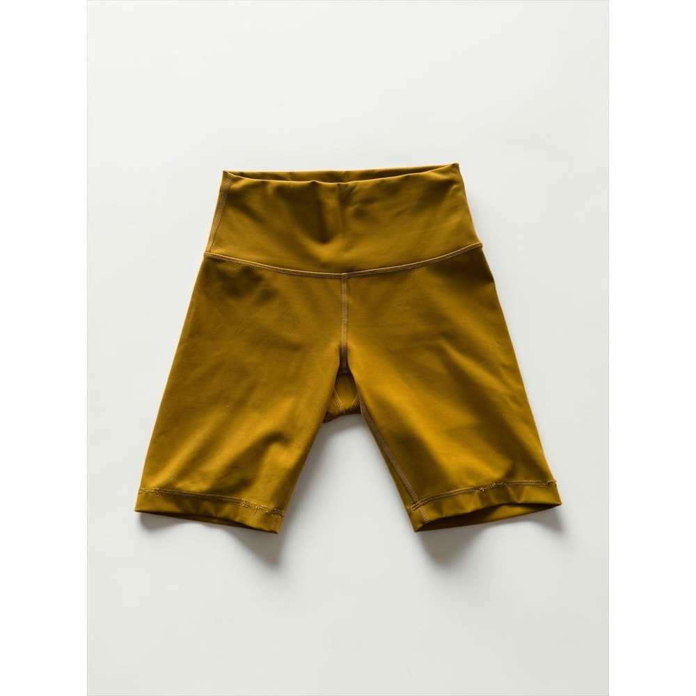 Lululemon Align High-Rise Short 8" Mustard Yellow Gold Nulu Biker Shorts Size 6